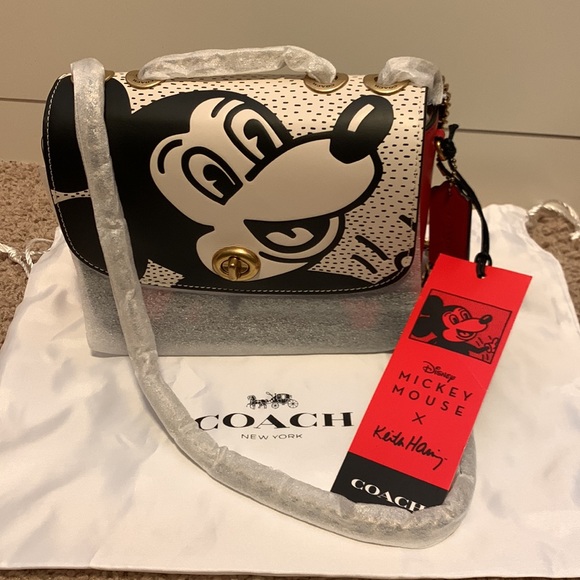 Coach Disney Mickey Mouse X Keith Haring Madison Shoulder Bag 19 - Picture 2 of 3